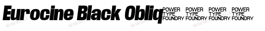 Eurocine Black Obliq字体转换